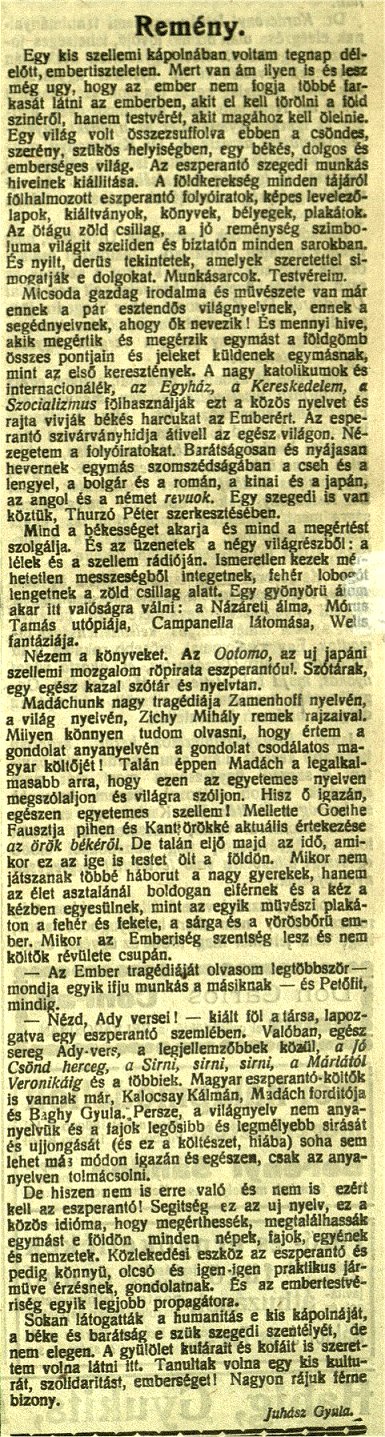 Juhsz Gyula Remny dm 1919. 03. 29.